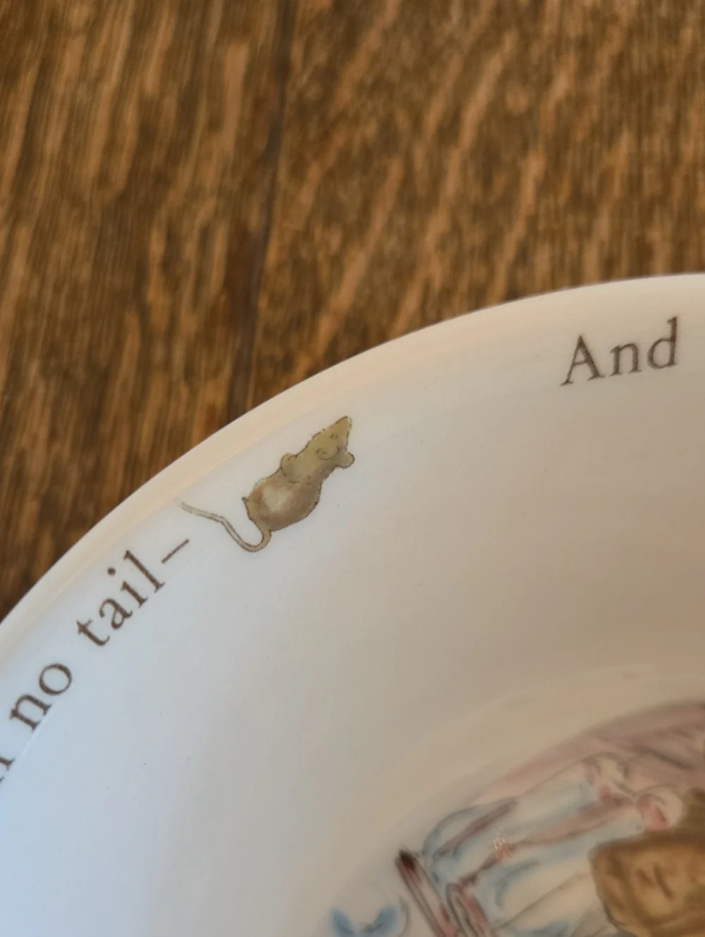 Wedgwood Mrs. Tiggy-Winkle Beatrix Potter Bowl and Plate Set